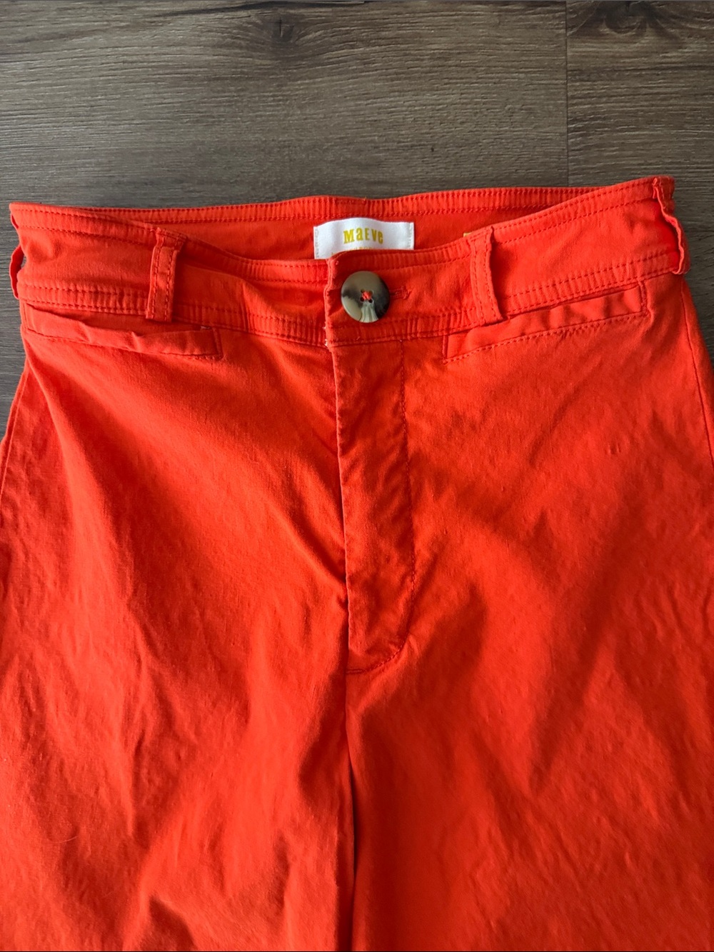 Maeve by Anthrologue Bold Orange Wide-Leg Trousers. Size 24 - Picture 3 of 5